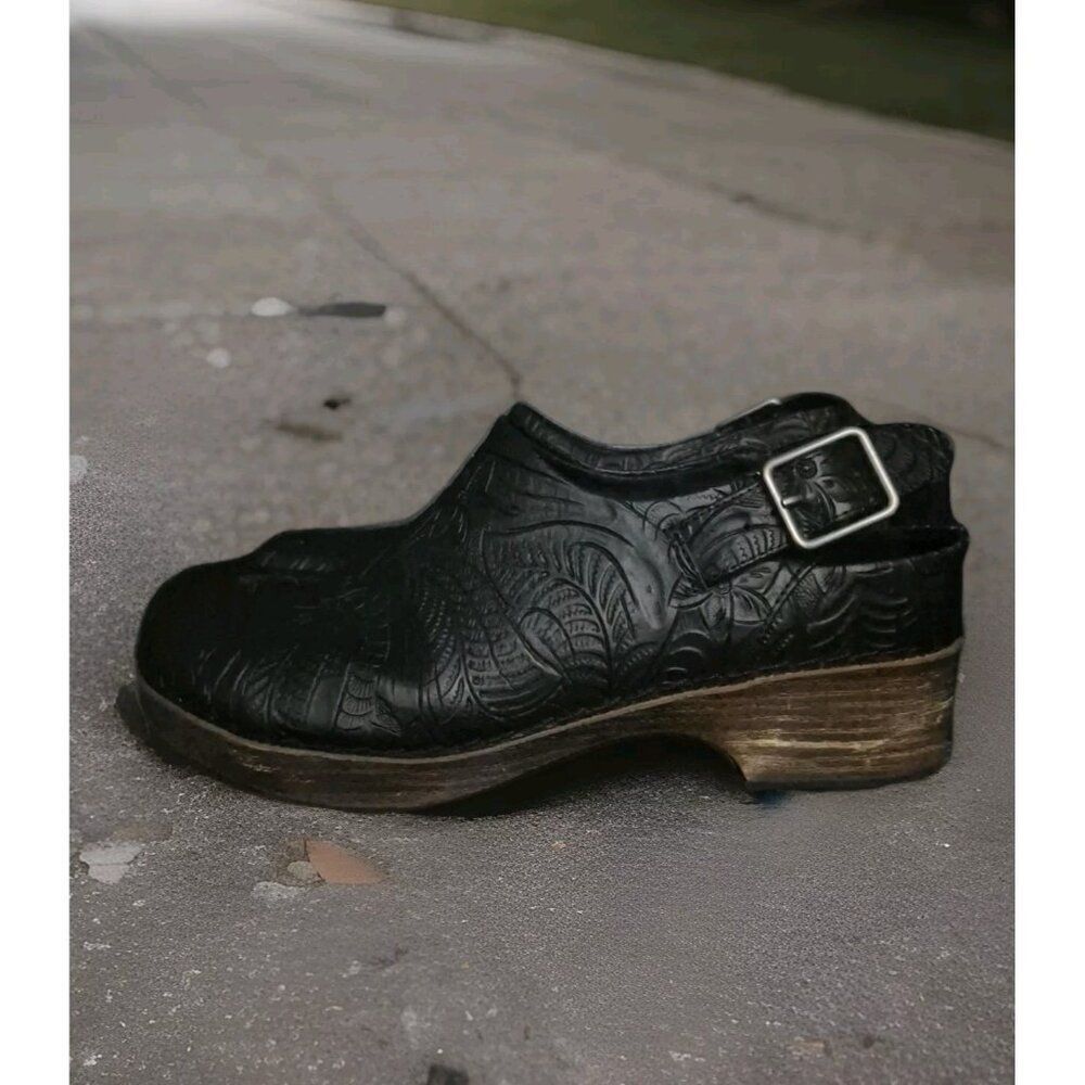 Bella Vita Starlee Black Clog Slingback Nursing Shoes Women's Size 8